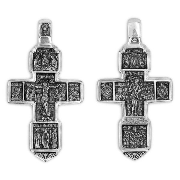 Cross Crucifix Sterling silver Orthodox Holly Trinity