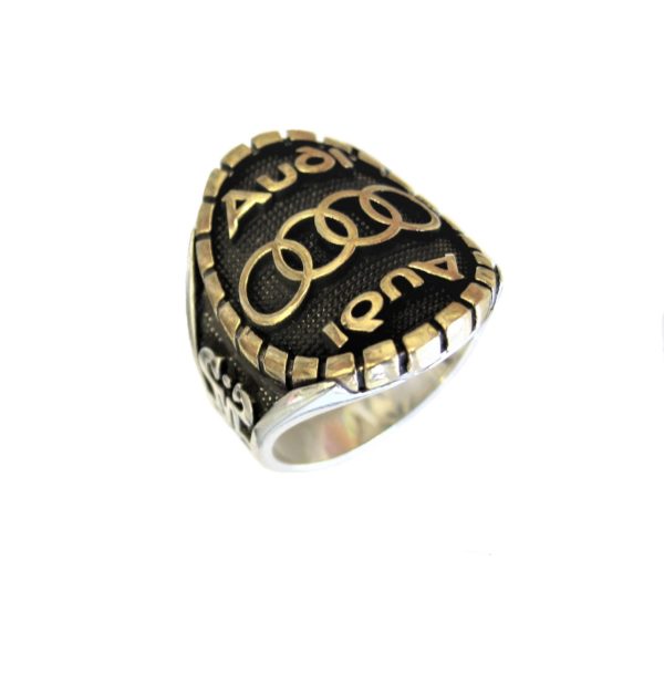 Ring man car logo A gold plated