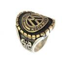 Ring man car logo V gold plated