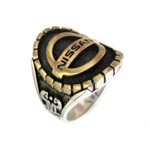 Ring man car logo N gold plated