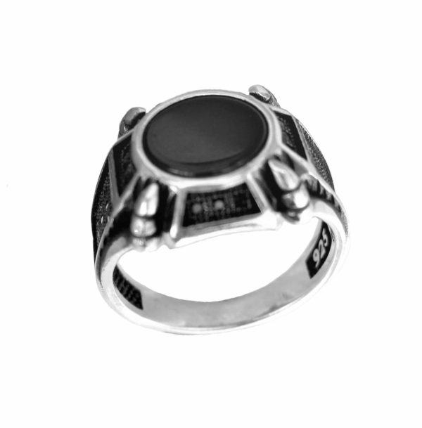 Signet ring men Cross and claws