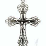 delicate interlacing openwork cross crucifix