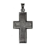 cross wide relief convex pendant