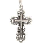 blossoming cross mens pendant
