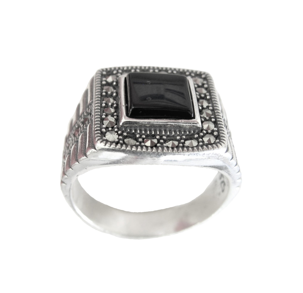 Titanium Ring with Silver Inlay Square Band any Sizing from 3-22 Moder –  Stonebrook Jewelry