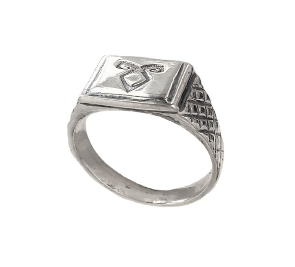 Enkeli rune ring Signet men 1407