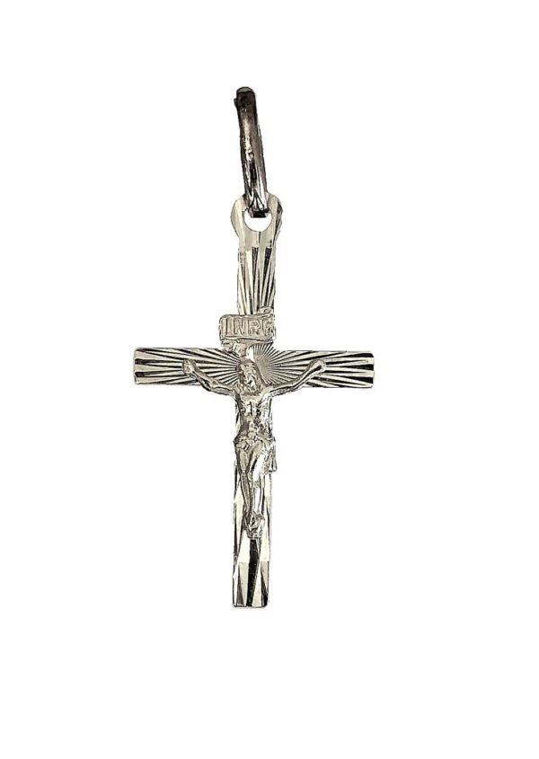 cross crucifix straight Diamond Face Catholic