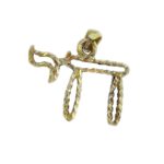 Judaica Pendant symbol luck j2116az