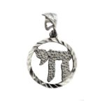 Judaica Pendant symbol luck j2116ds
