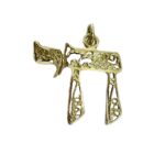 Judaica Pendant symbol luck j2115bz