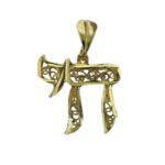 Judaica Pendant symbol luck j2115cz