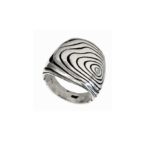 signet ring men ornament Damascus steel