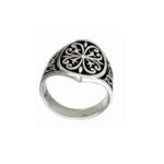 Oval signet ring men ornament 1587