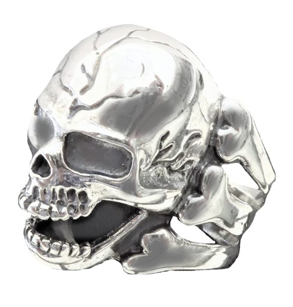 Ring men skull with bones